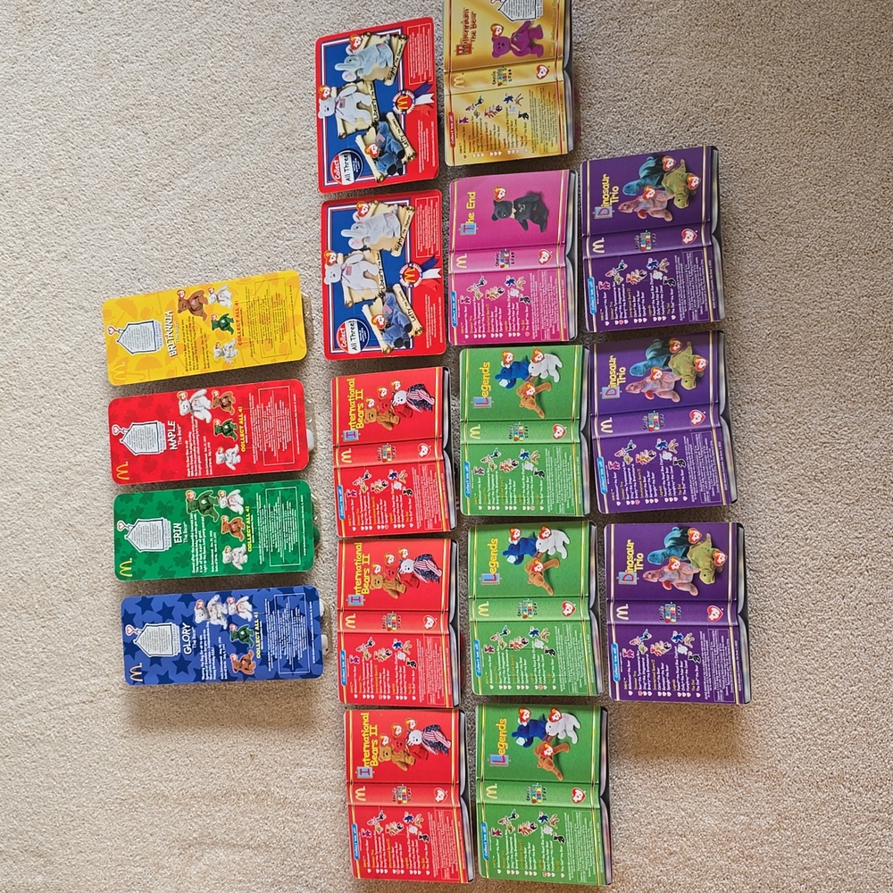 17 McDonalds Happy Meal ❤TY Teenie Beanie Babies☆ International Bears & More - Picture 9 of 9